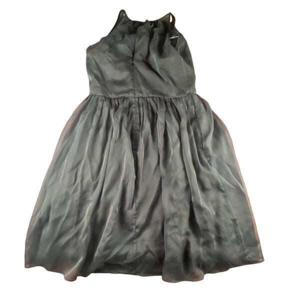 Adrianna Papell Black Sleeveless Chiffon Halter Dress Cocktail Sz 8 Party Wear - Picture 8 of 9